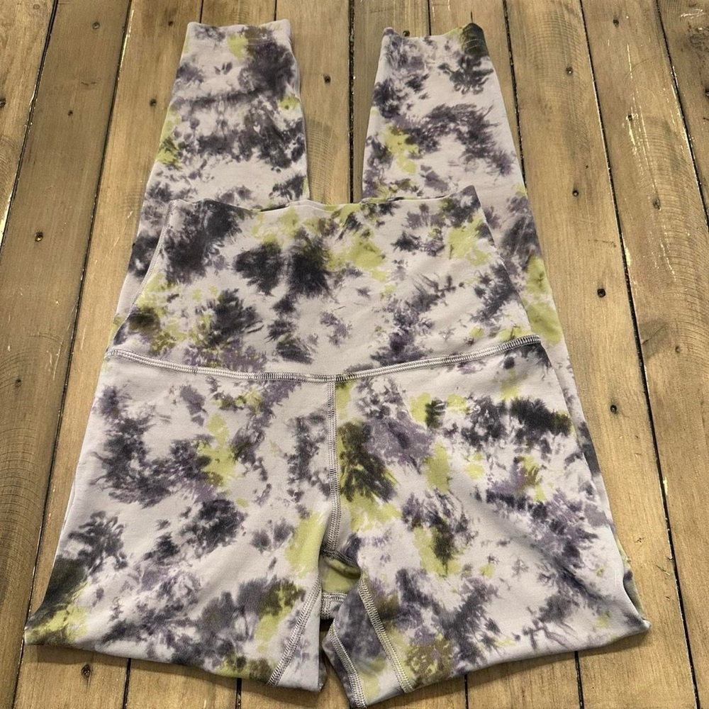 Lululemon Align High-Rise Pant 25” in Radial Tie-Dye Mauve Grey Multi - Size 4